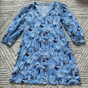 Lilly Pulitzer Blue V-Neck Dress